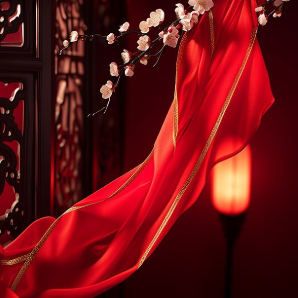 红彩带图片